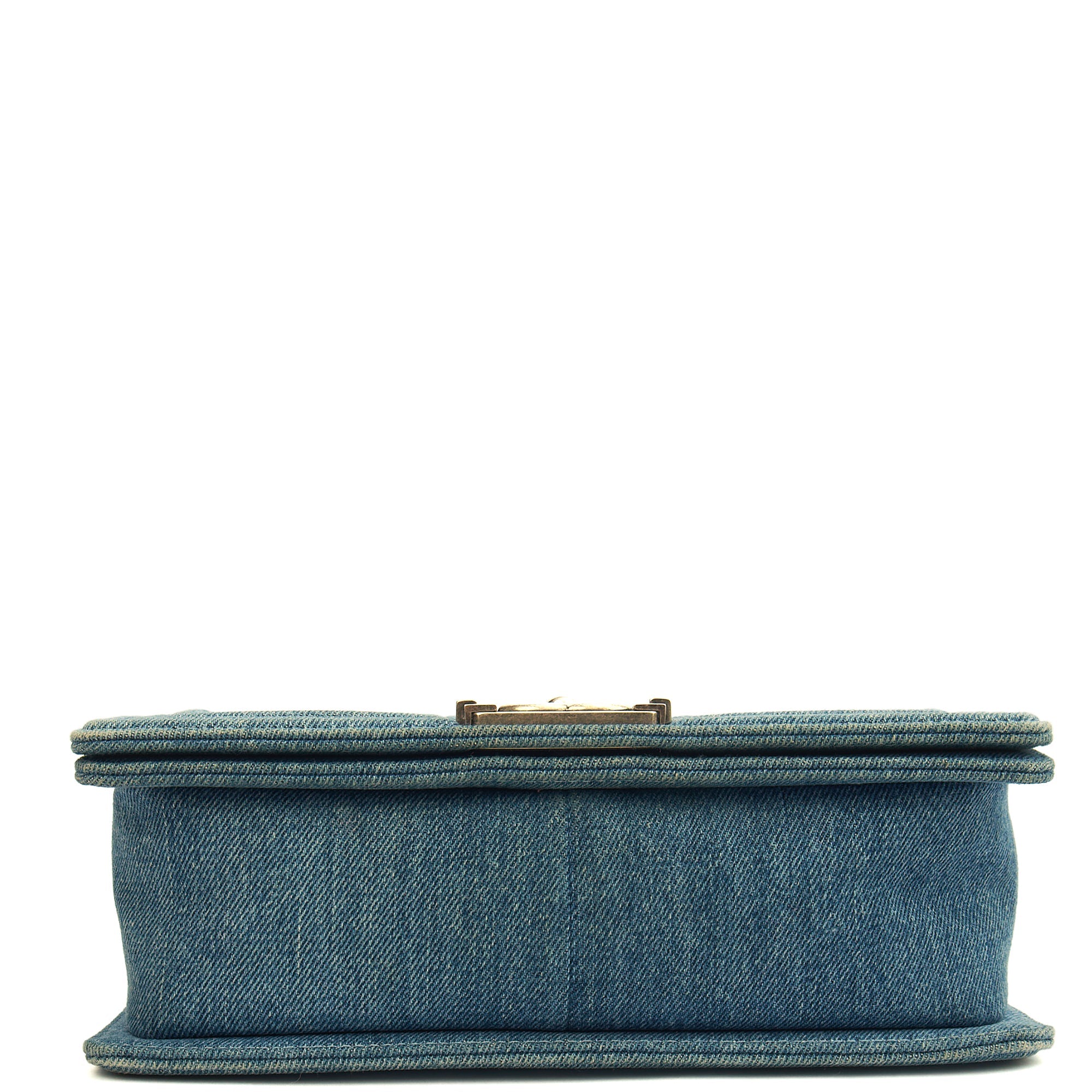 Chanel Shoulder Bag Boy - Medium in Blue, Fabric