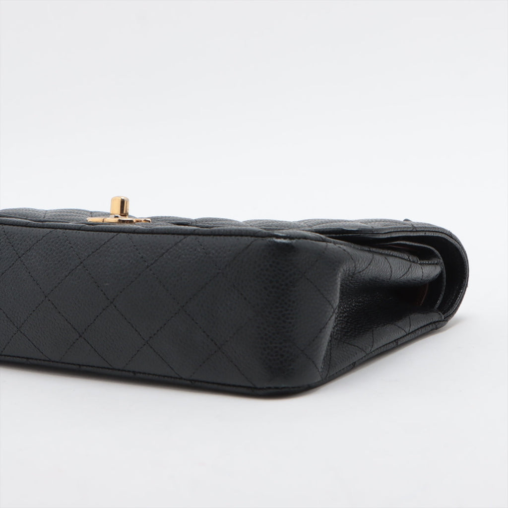 Chanel Classic Flap M/L Medium/Large Caviar Black Bag 15 series