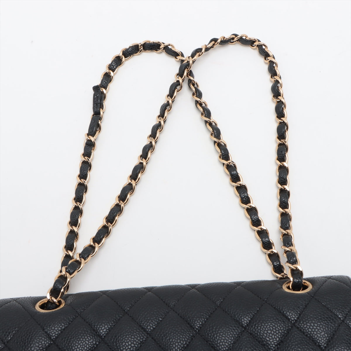 Chanel Classic Flap M/L Medium/Large Caviar Black Bag 15 series