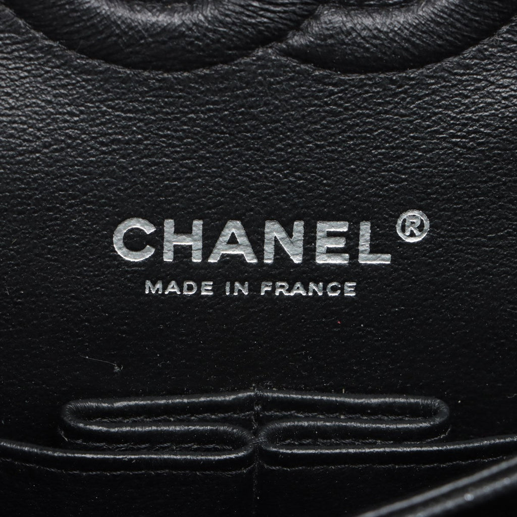 Chanel Classic Flap M/L Medium/Large Caviar Black Shimmer Bag- 18C