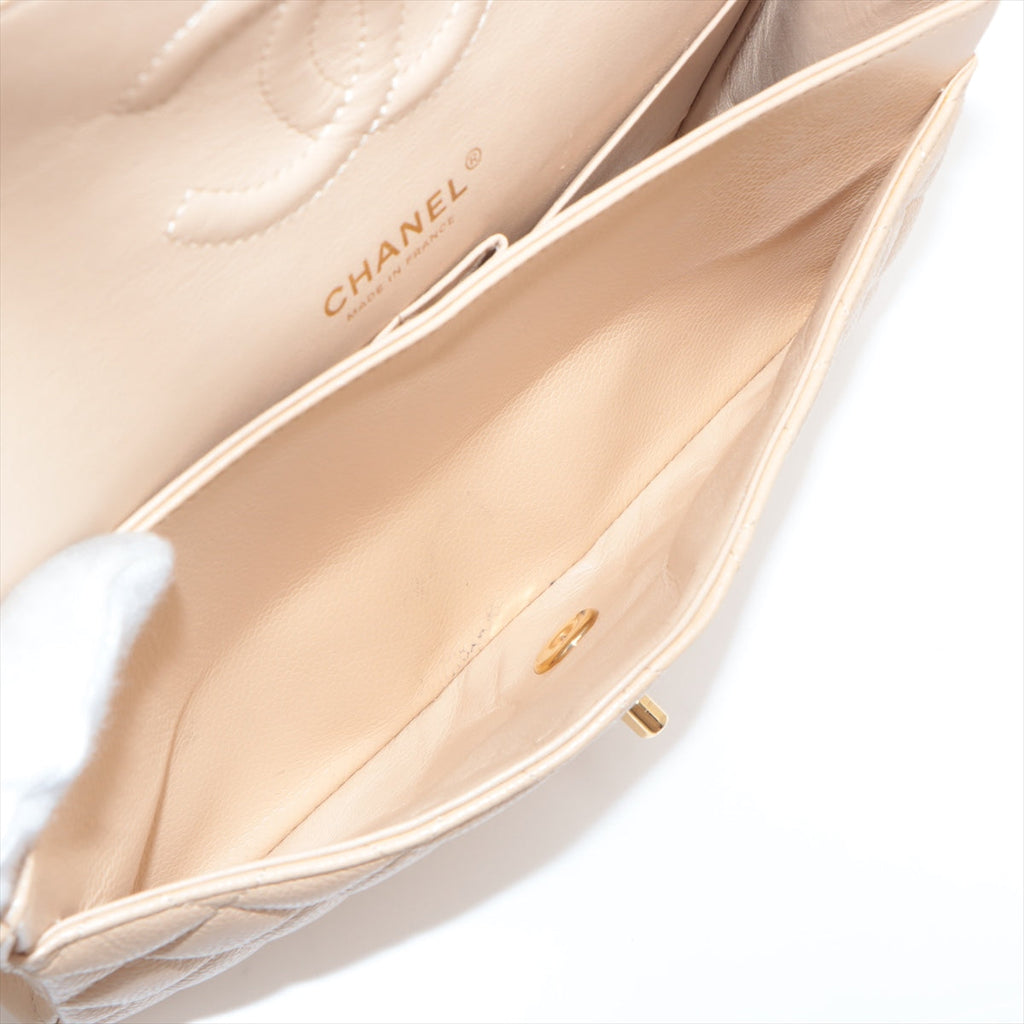Chanel Classic Flap M/L Medium/Large Caviar Beige - 18 Series