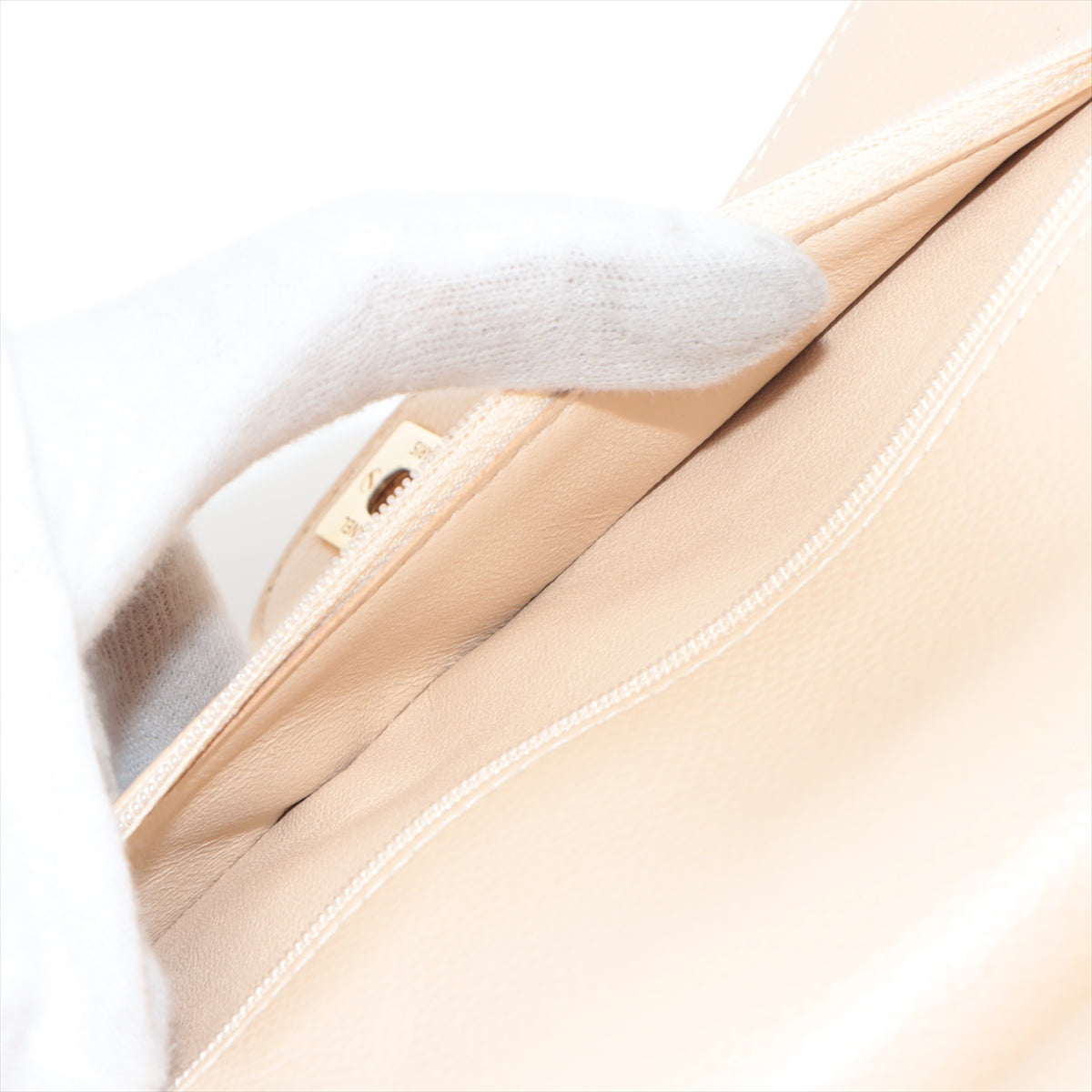 Chanel Classic Flap M/L Medium/Large Caviar Beige - 18 Series