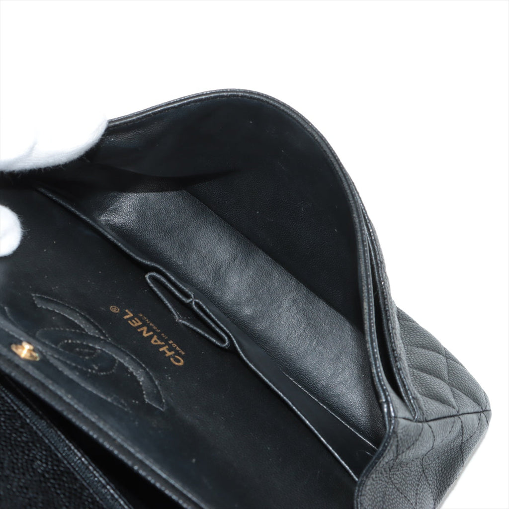 Chanel Classic Flap Medium/Large Caviar Black - Series 13