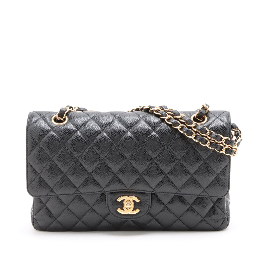 Chanel Classic Flap Medium/Large Caviar Black- Series 30
