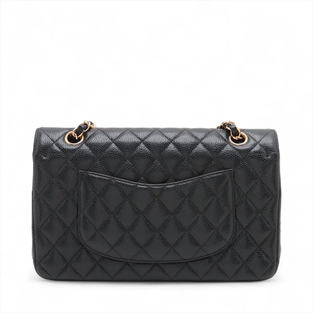Chanel Medium/Large Caviar Double Classic Flap Black GHW