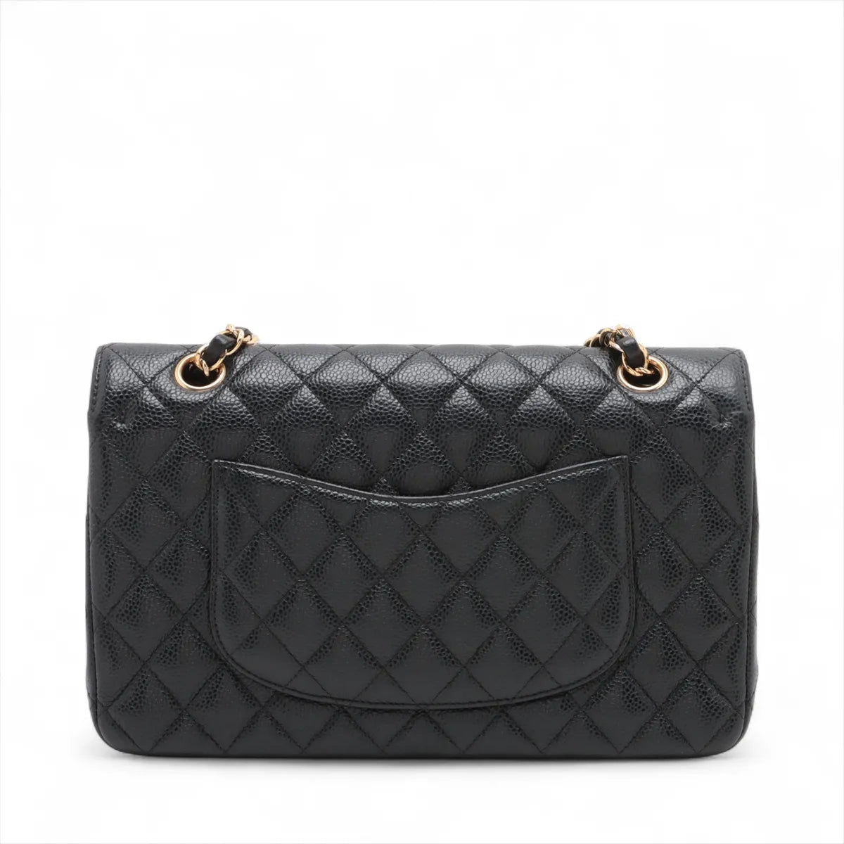 Chanel Medium/Large Caviar Double Classic Flap Black GHW