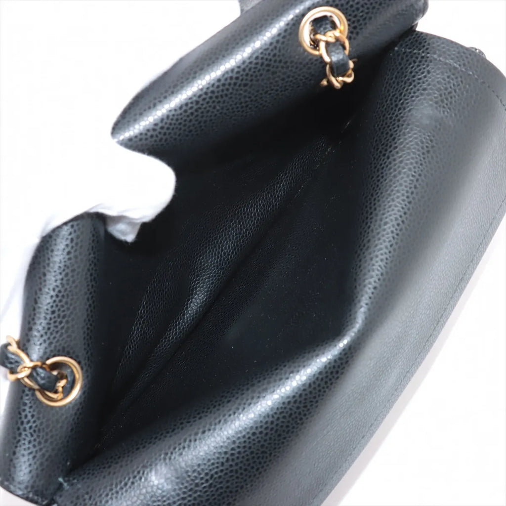 Chanel Medium/Large Caviar Double Classic Flap Black GHW