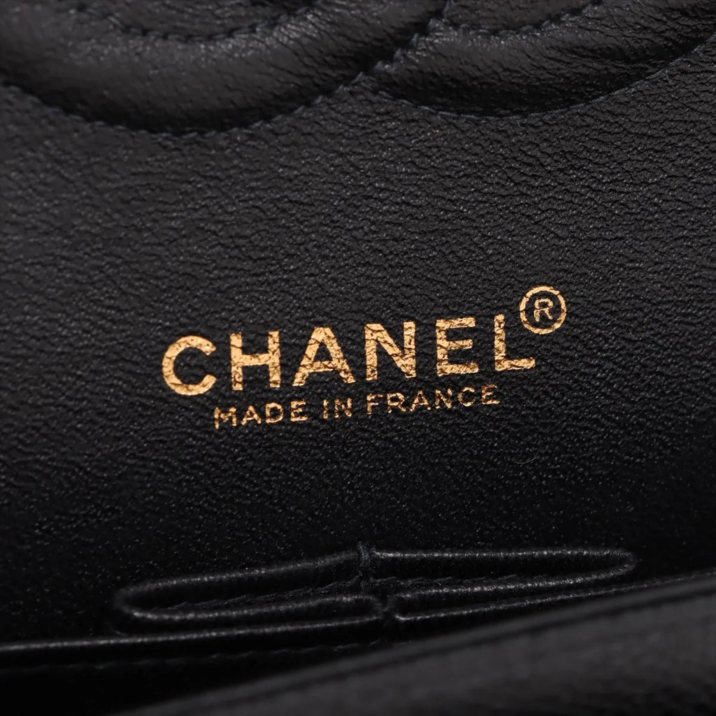 Chanel Caviar Medium/Large Double Classic Flap 24k GHW Black