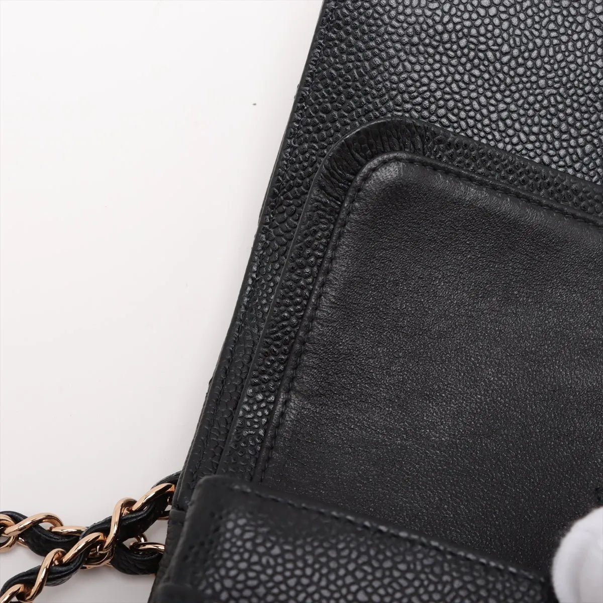Chanel Caviar Medium/Large Double Classic Flap 24k GHW Black
