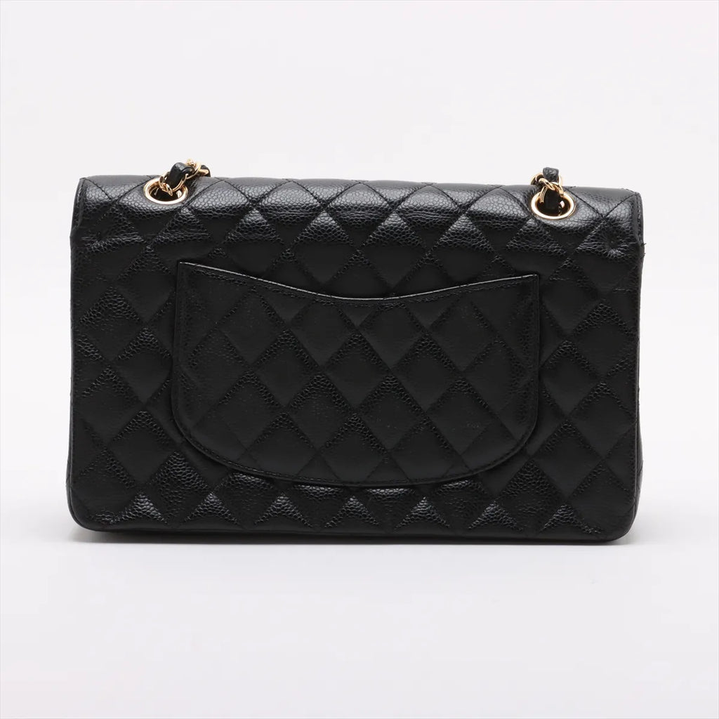 Chanel Caviar Double Classic Flap Black GHW