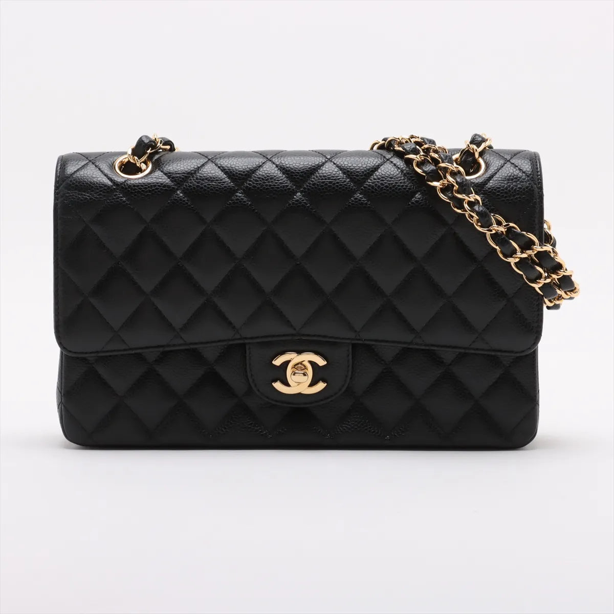 Chanel Caviar Double Classic Flap Black GHW