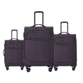 Purple  Goby London Carry-On Luggage Suitcase 3Pcs Sets On Wheels Oxford Luggage 3006