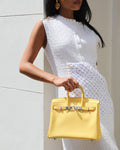 *RARE COLOUR* Hermès Birkin 25 Retourne Bag in Jaune Mango Swift Leather with Palladium Hardware