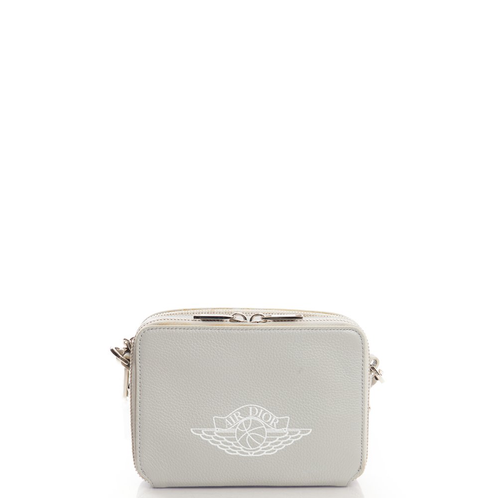 Christian Dior Cross Body Dior X Jordan Wings Messenger Bag in White, Calfskin