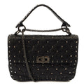 Valentino Shoulder Bag Rockstud Spike Medium in Black, Calfskin