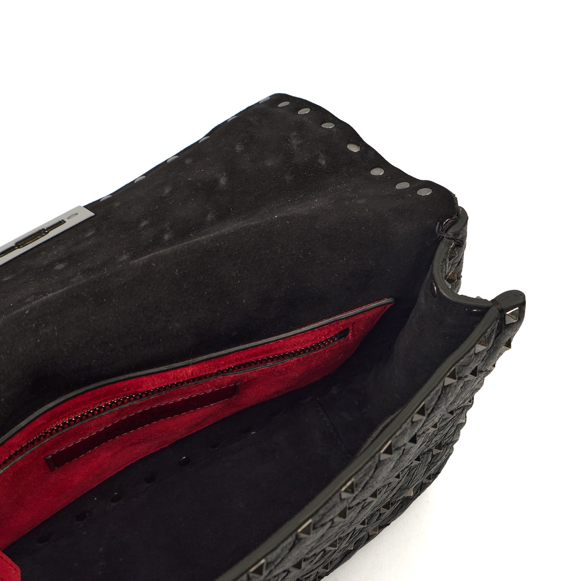 Valentino Shoulder Bag Rockstud Spike Medium in Black, Calfskin