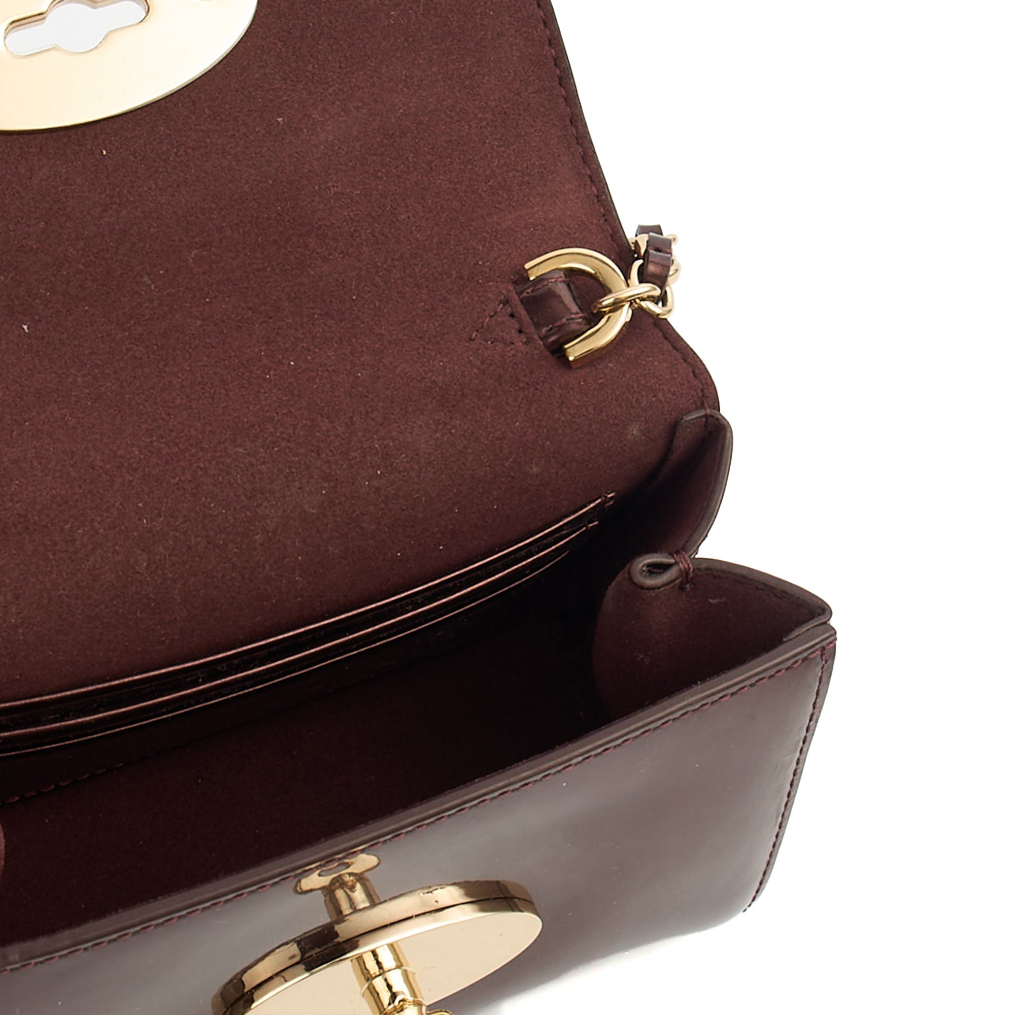Mulberry Cross Body Lily - Mini  in Purple, Patent Leather