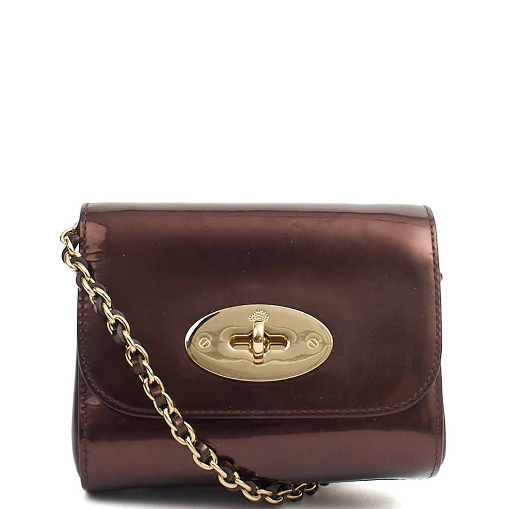 Mulberry Cross Body Lily - Mini  in Purple, Patent Leather