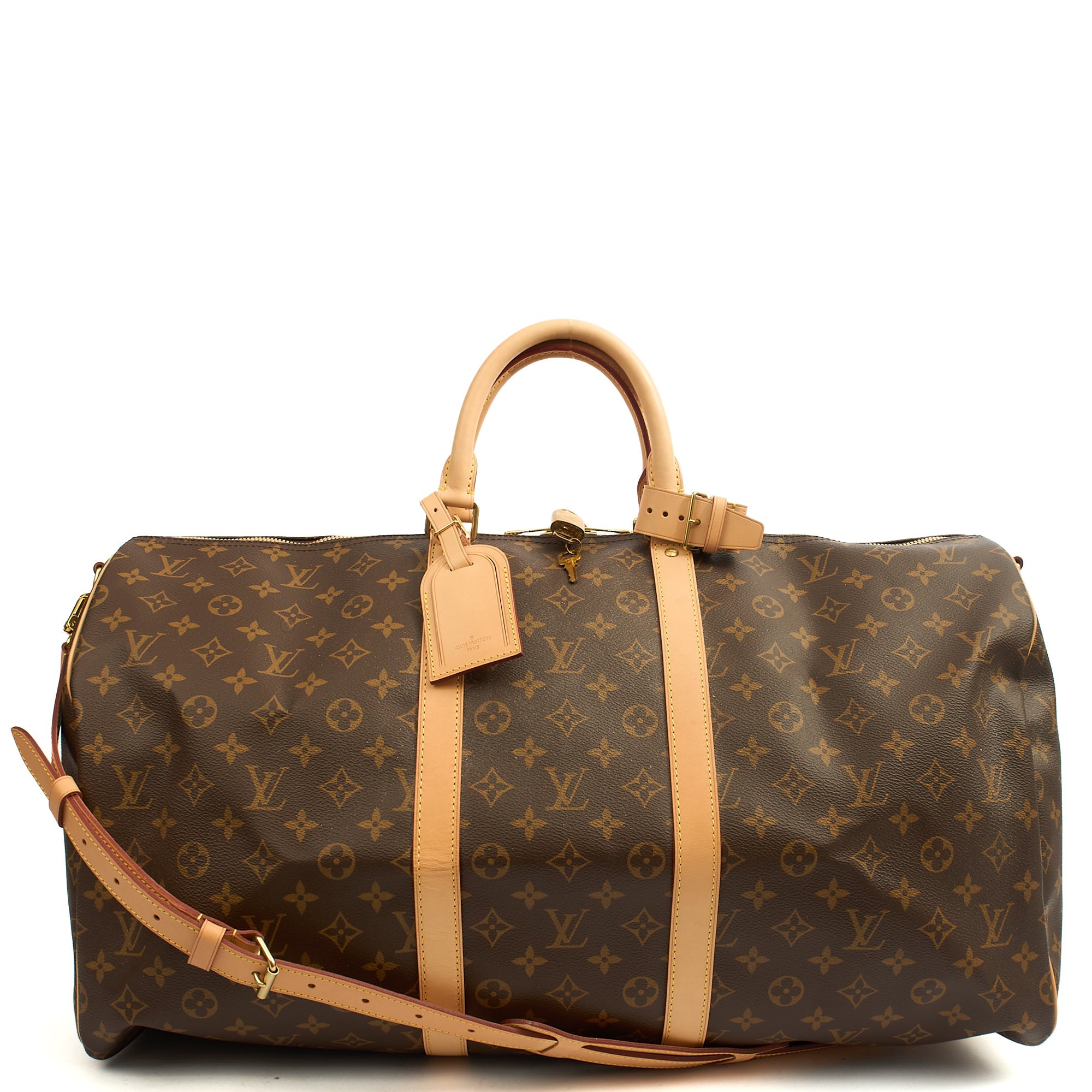 Louis Vuitton Soft Sided Keepall 55 Bandouliere in Monogram, Canvas
