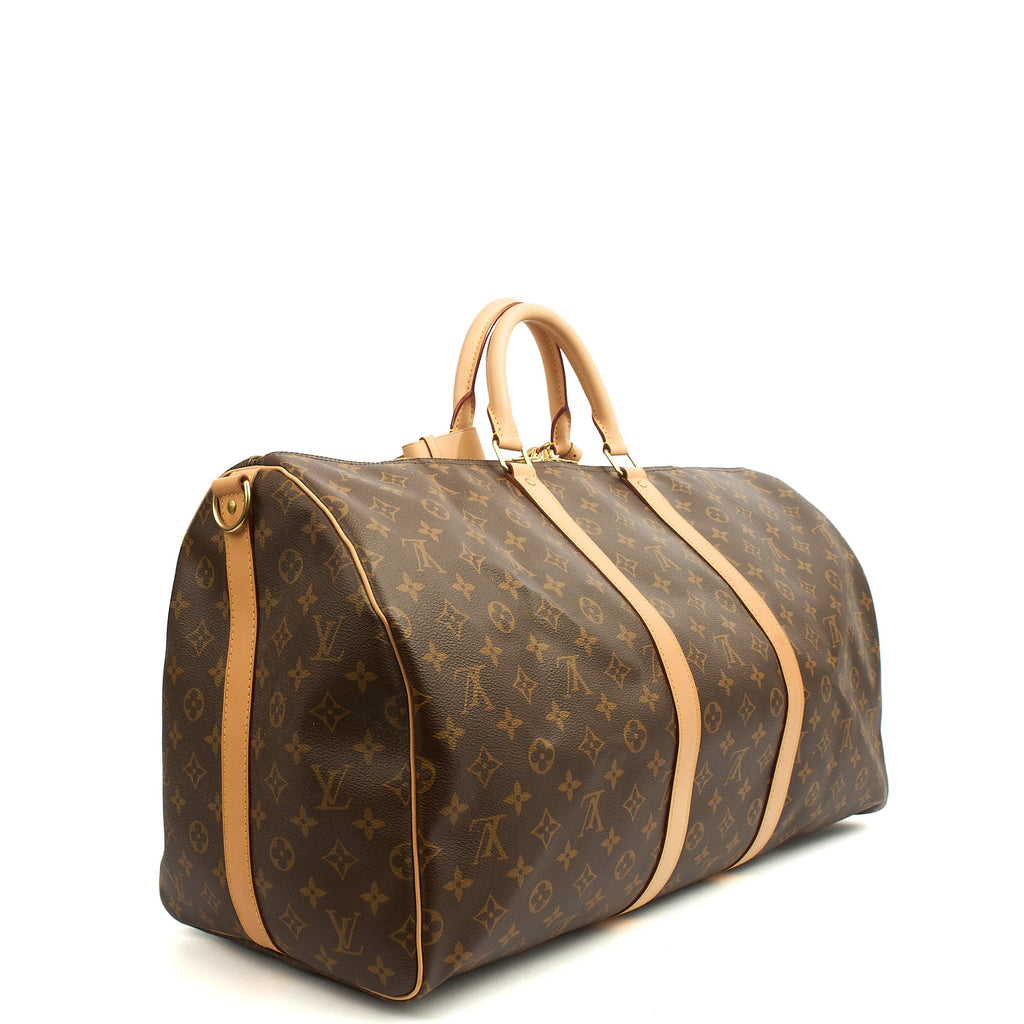 Louis Vuitton Soft Sided Keepall 55 Bandouliere in Monogram, Canvas