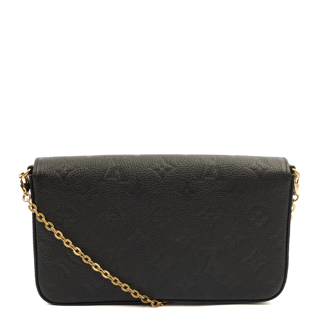 Louis Vuitton Cross Body Felicie Pochette in Black, Calfskin Leather
