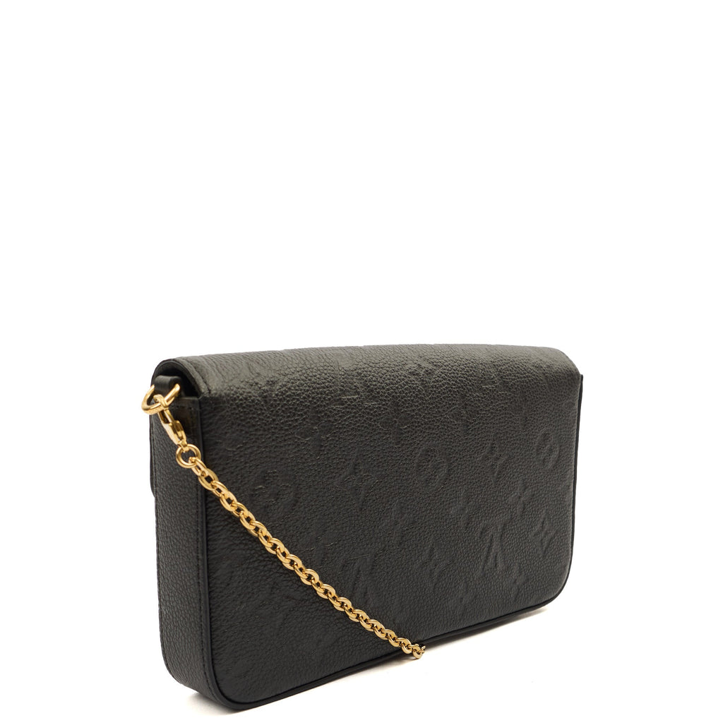 Louis Vuitton Cross Body Felicie Pochette in Black, Calfskin Leather