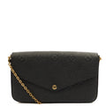 Louis Vuitton Cross Body Felicie Pochette in Black, Calfskin Leather