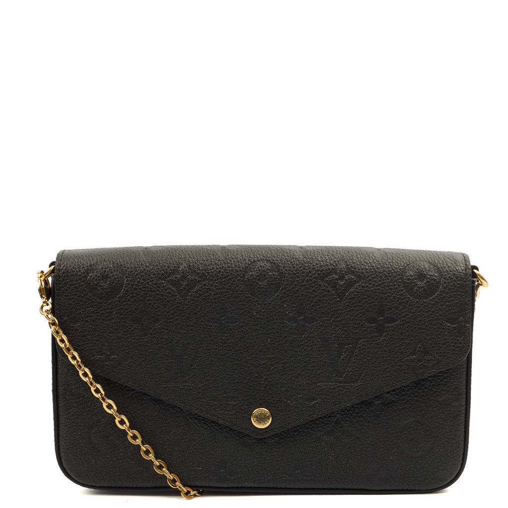 Louis Vuitton Cross Body Felicie Pochette in Black, Calfskin Leather