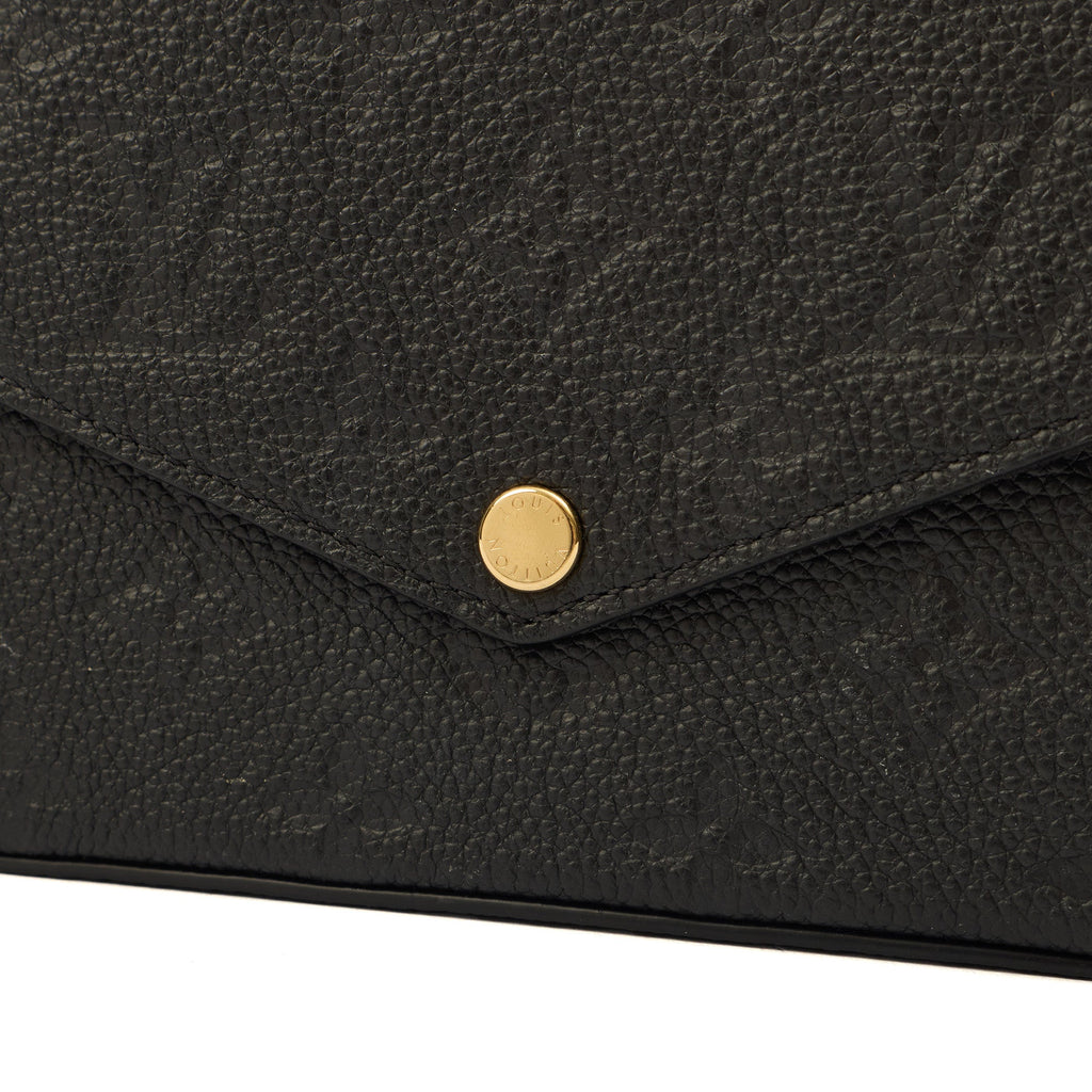 Louis Vuitton Cross Body Felicie Pochette in Black, Calfskin Leather