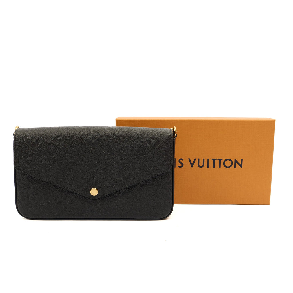 Louis Vuitton Cross Body Felicie Pochette in Black, Calfskin Leather