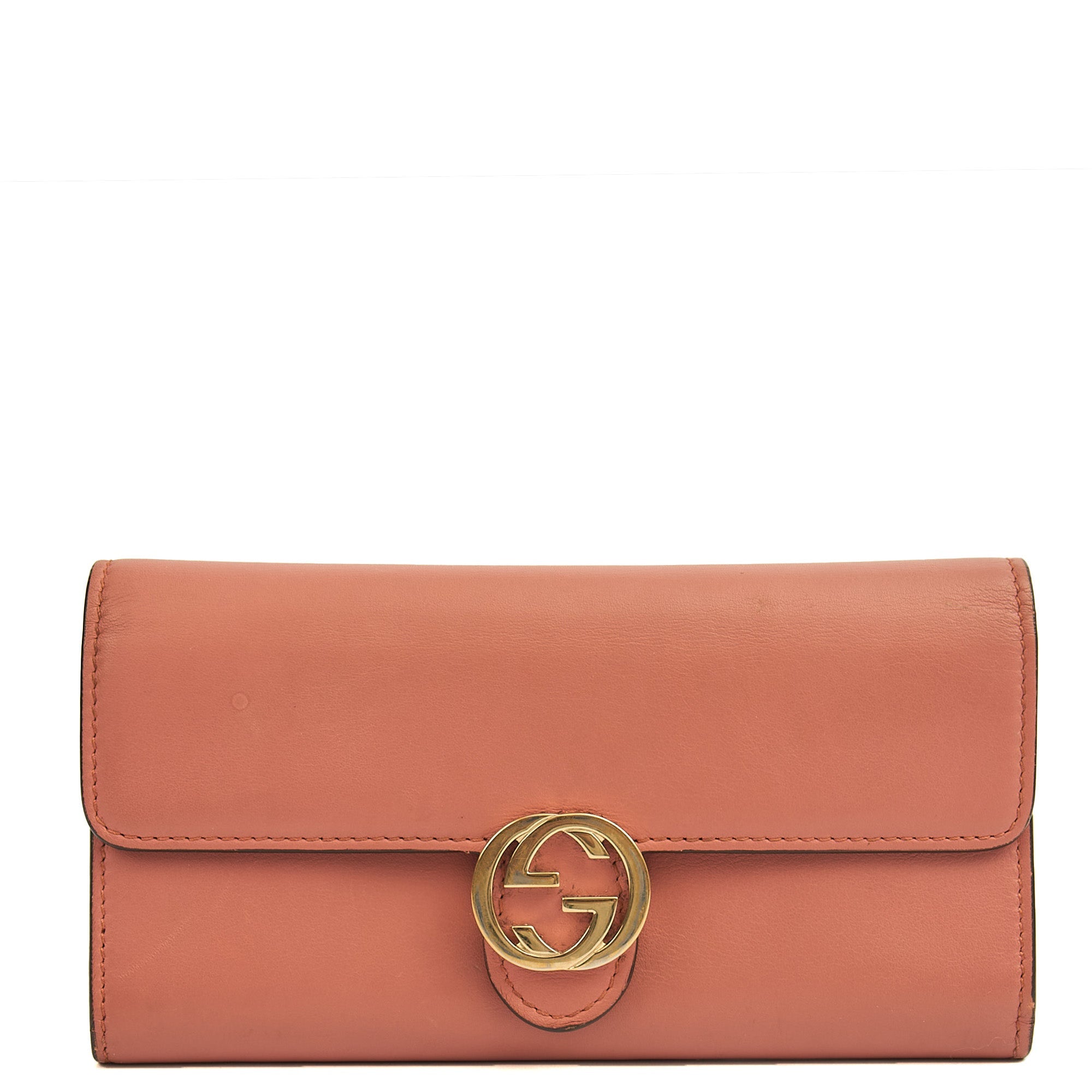 Gucci Purse Continental Wallet in Pink, Leather