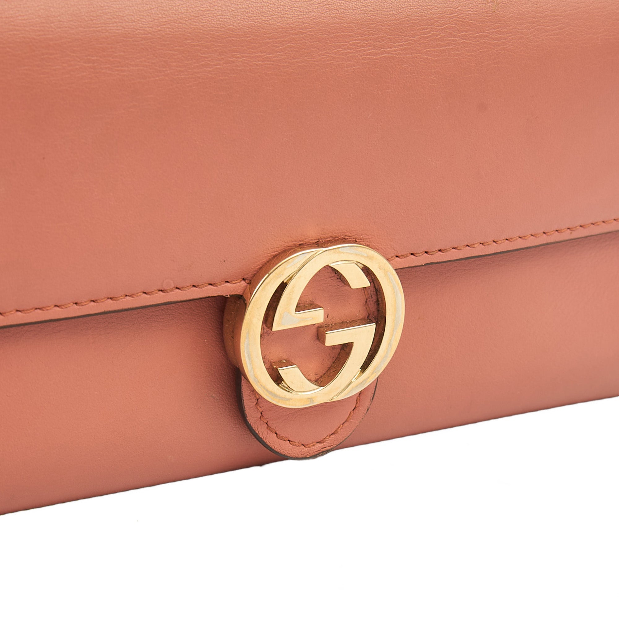 Gucci Purse Continental Wallet in Pink, Leather