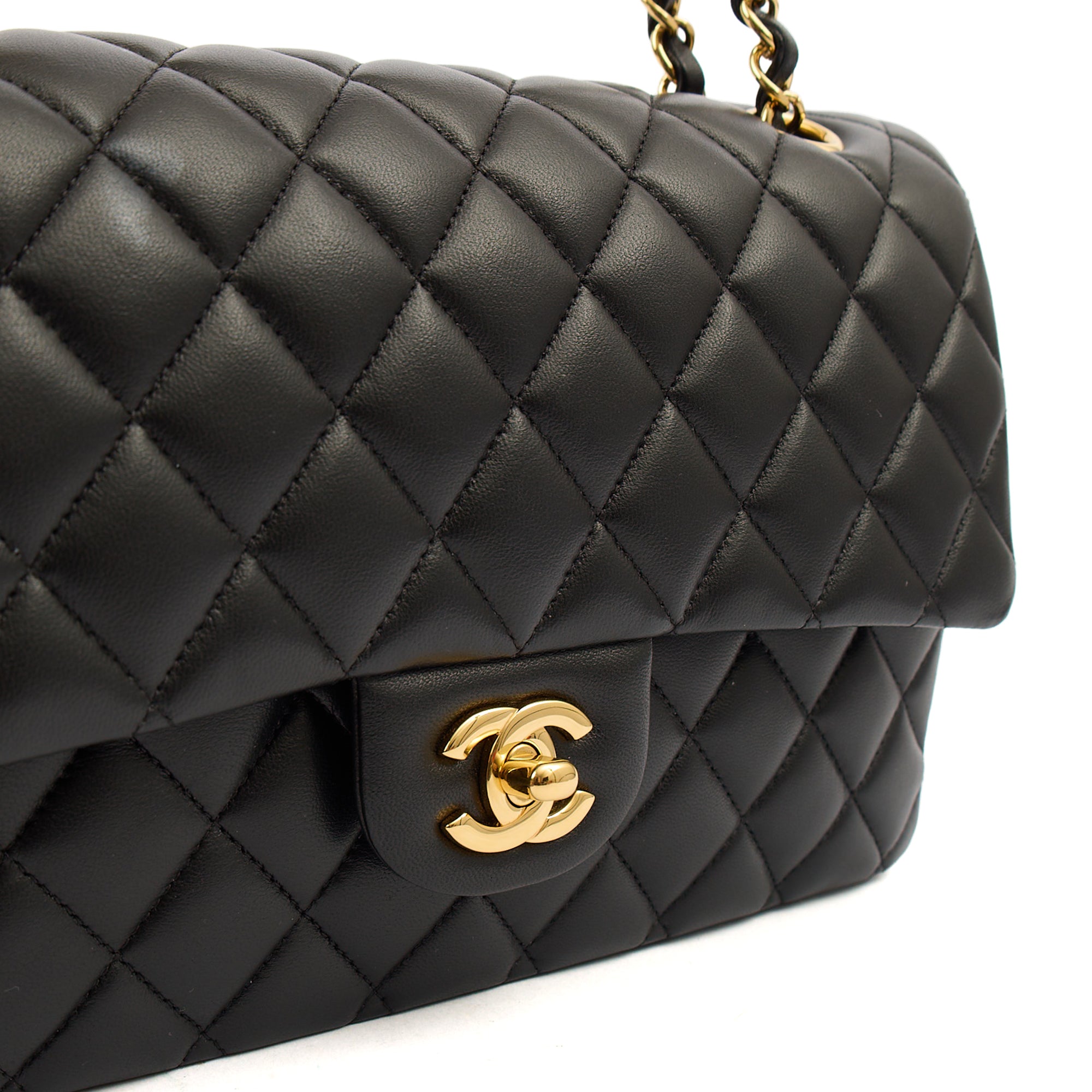 Chanel Classic Double Flap - Medium in Black, Lambskin Leather