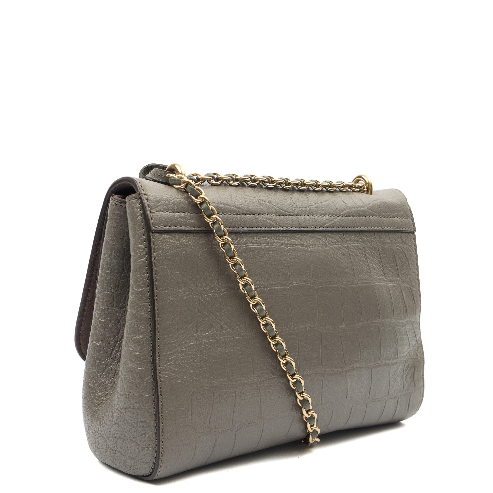 Mulberry Top Handle Lily - Medium in Grey, Calfskin Leather