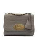 Mulberry Top Handle Lily - Medium in Grey, Calfskin Leather