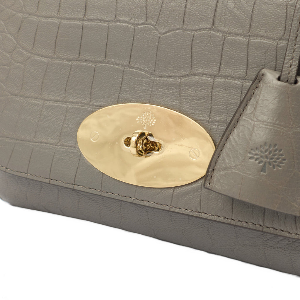 Mulberry Top Handle Lily - Medium in Grey, Calfskin Leather