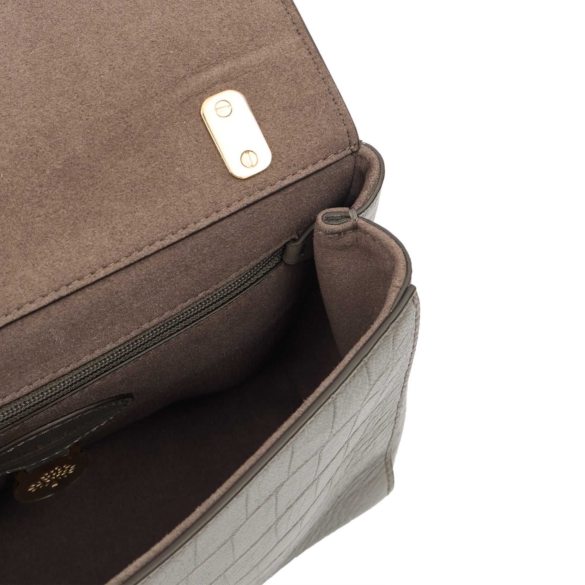 Mulberry Top Handle Lily - Medium in Grey, Calfskin Leather