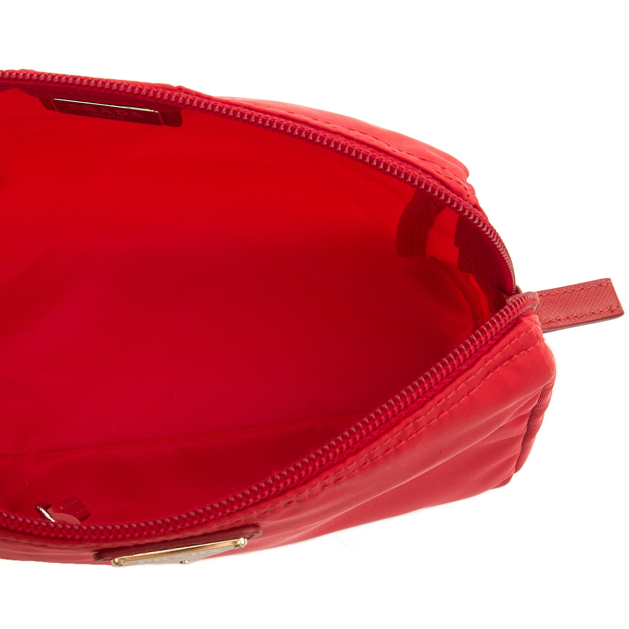 Prada Clutch Pouch in Red, Nylon