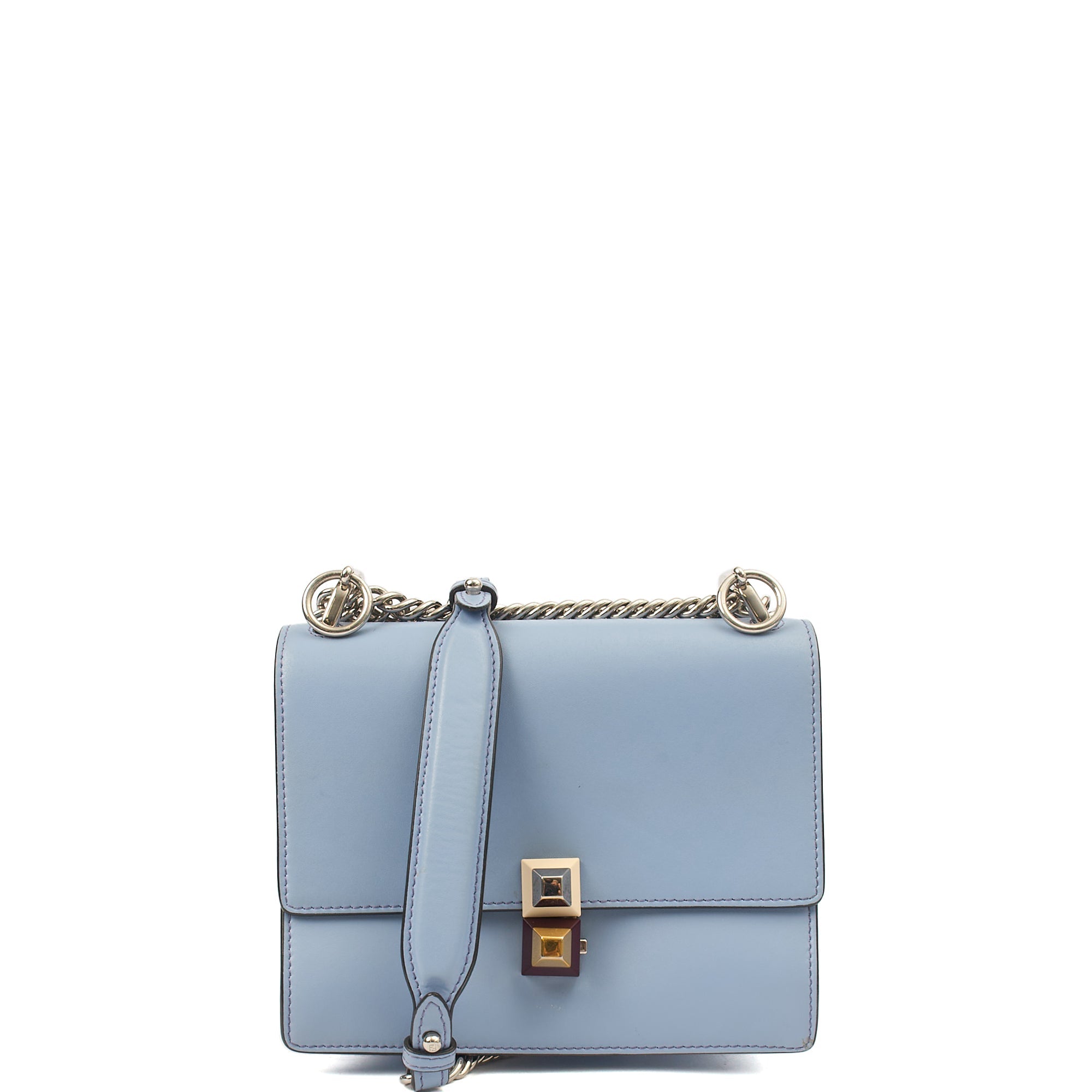 Fendi Shoulder Bag Kan I - Small in Blue, Leather