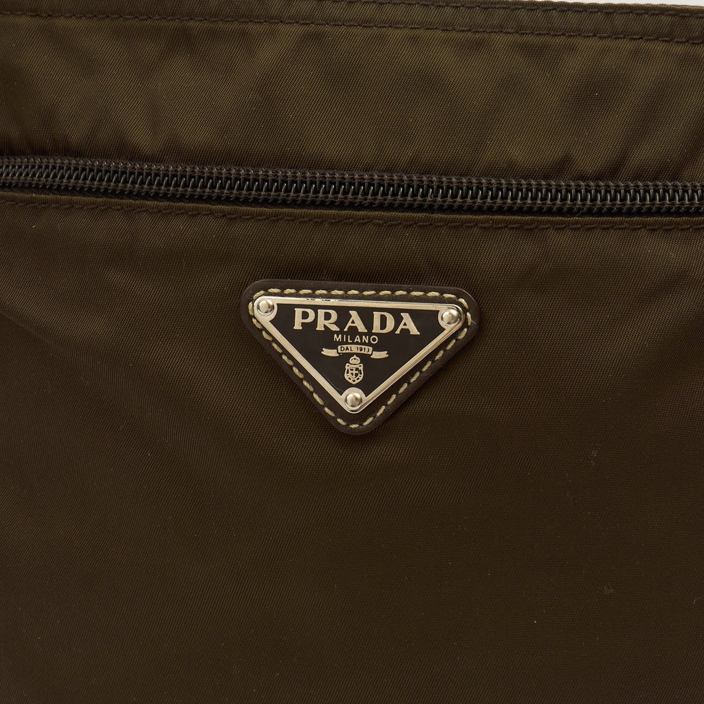 Prada Cross Body Nylon Messenger in Green, Nylon