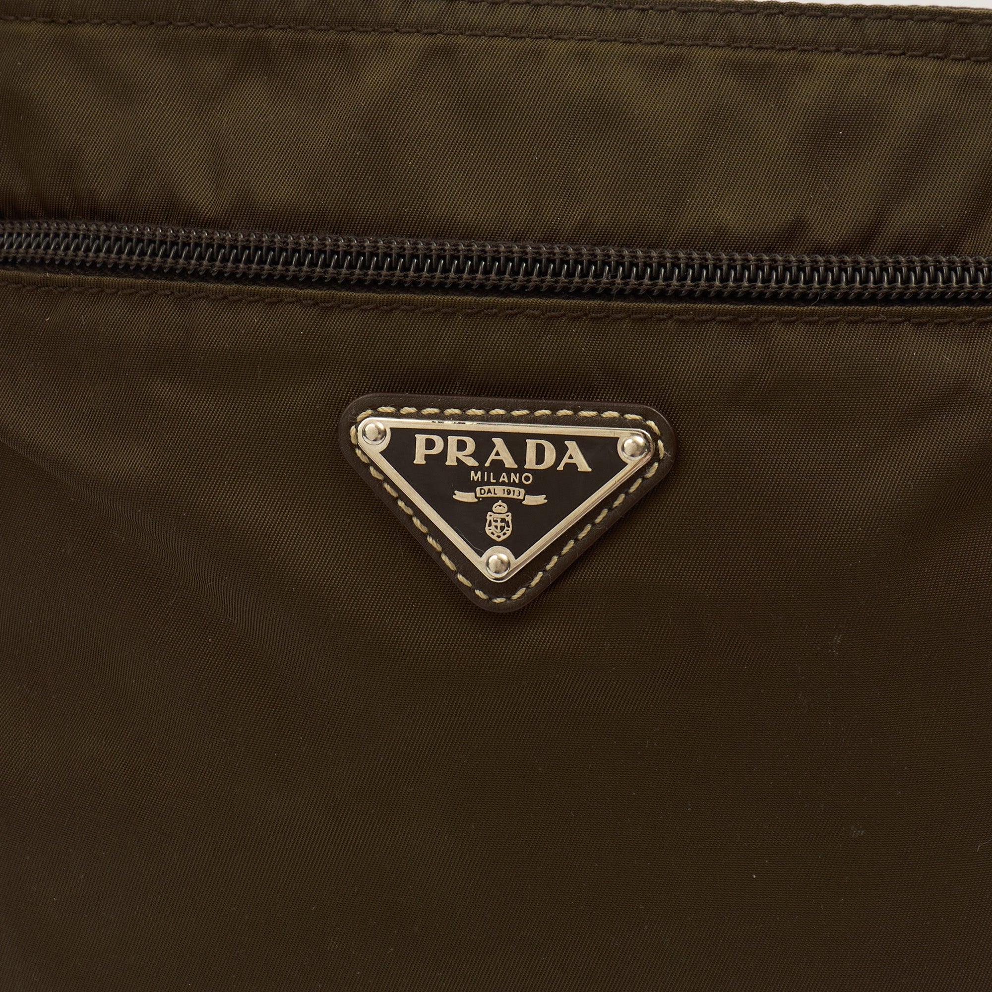 Prada Cross Body Nylon Messenger in Green, Nylon