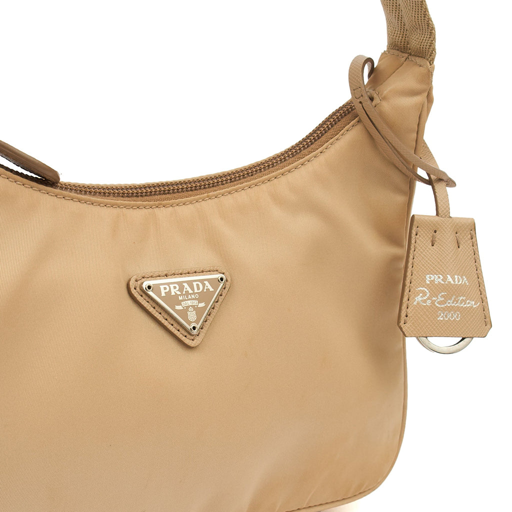 Prada Mini Bag Re-edition 2000 Nylon Mini Bag in Neutral, Nylon