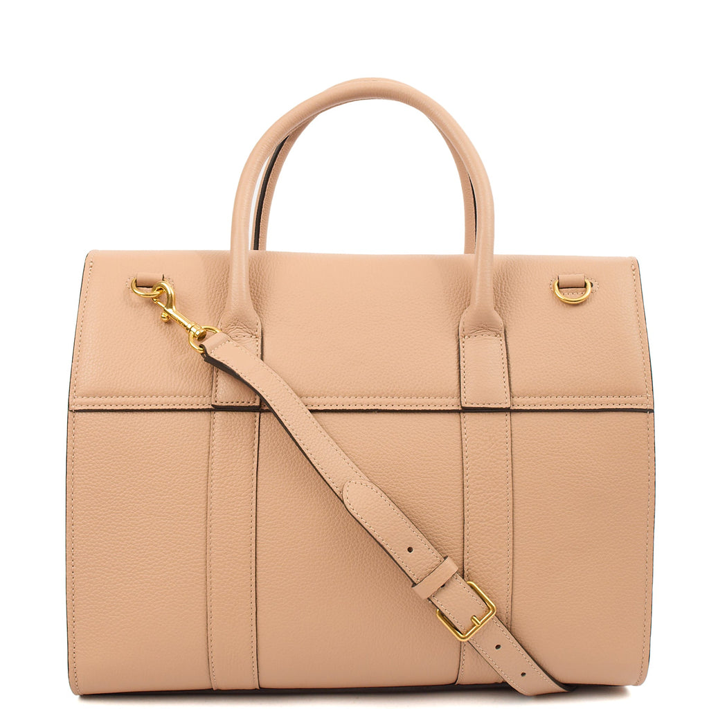 Mulberry Tote Bayswater with Strap in Rose Water, Leather
