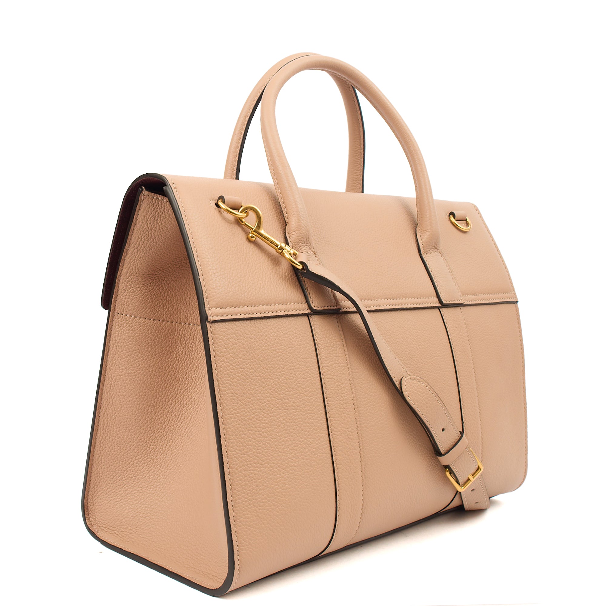 Mulberry Tote Bayswater with Strap in Rose Water, Leather