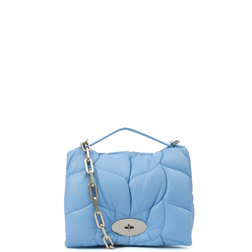 Mulberry Shoulder Bag Little Softie in Blue, Calfskin Leather