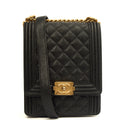 Chanel Shoulder Bag North South Boy in Black, Caviar Leather
