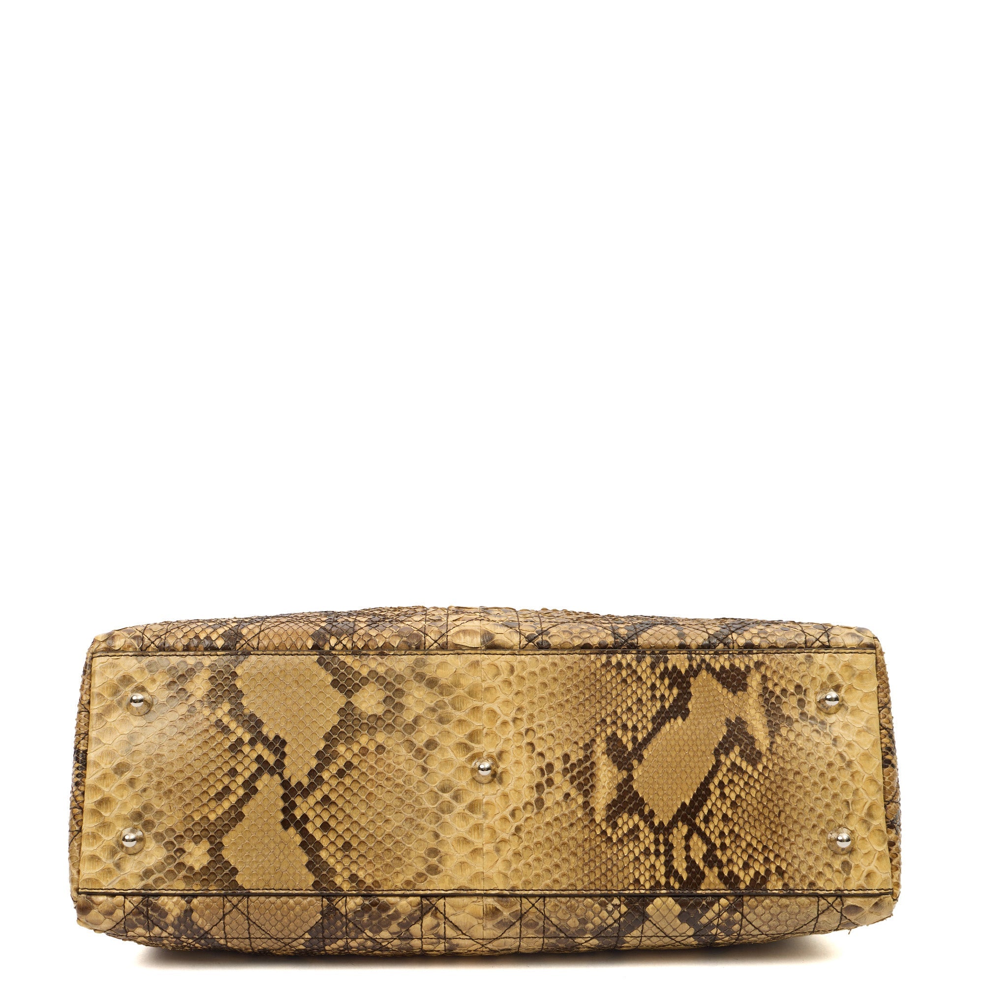Christian Dior Shoulder Bag East West Lady Dior in Brown, Python Leather
