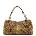 Christian Dior Shoulder Bag East West Lady Dior in Brown, Python Leather