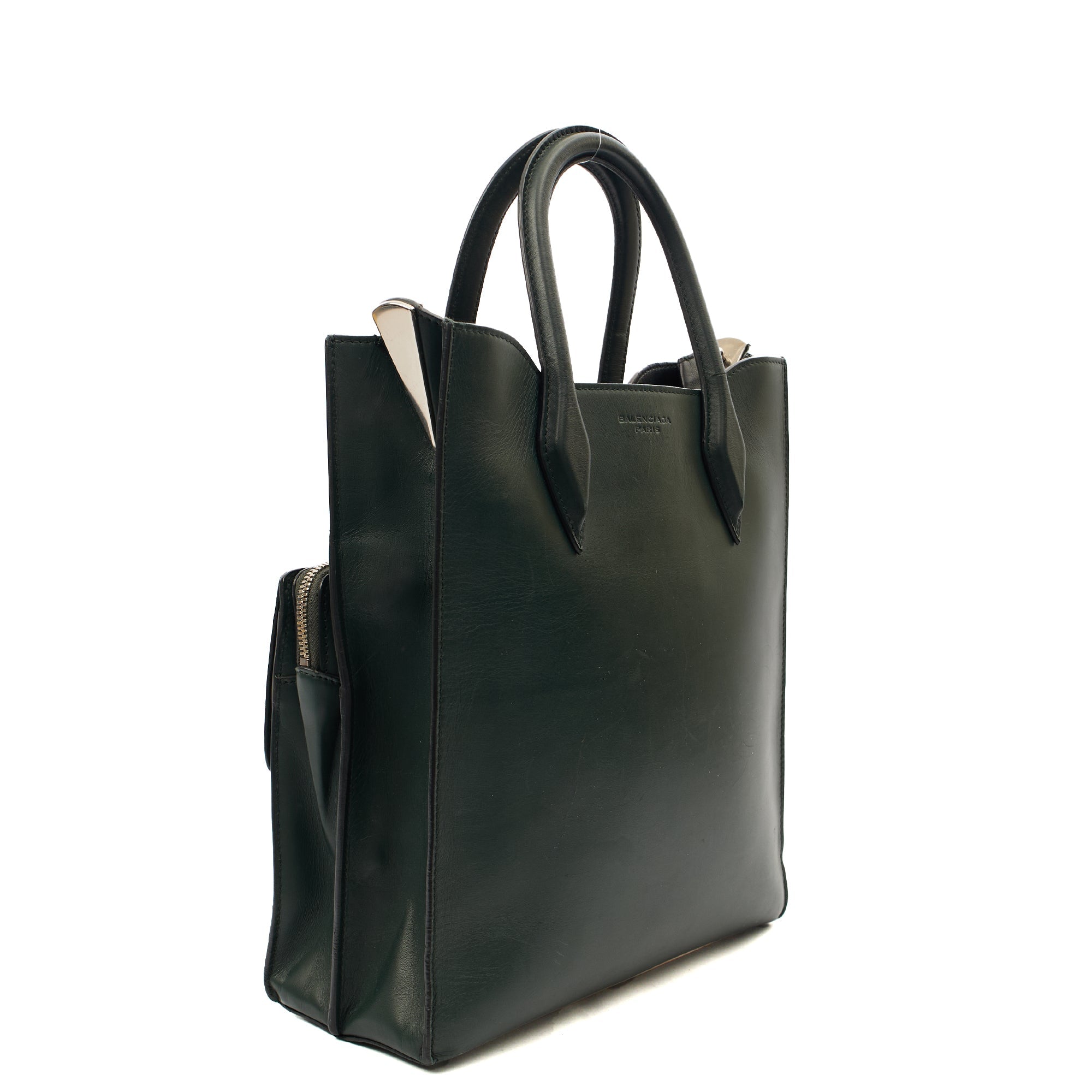 Balenciaga Tote Maillon Tote in Green, Leather