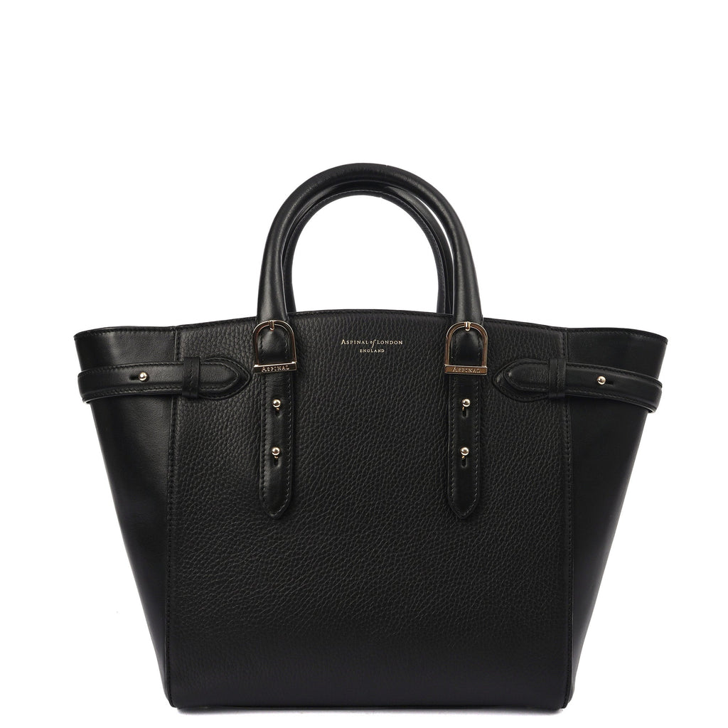 Aspinal of London Tote Marylebone Small in Black, Leather